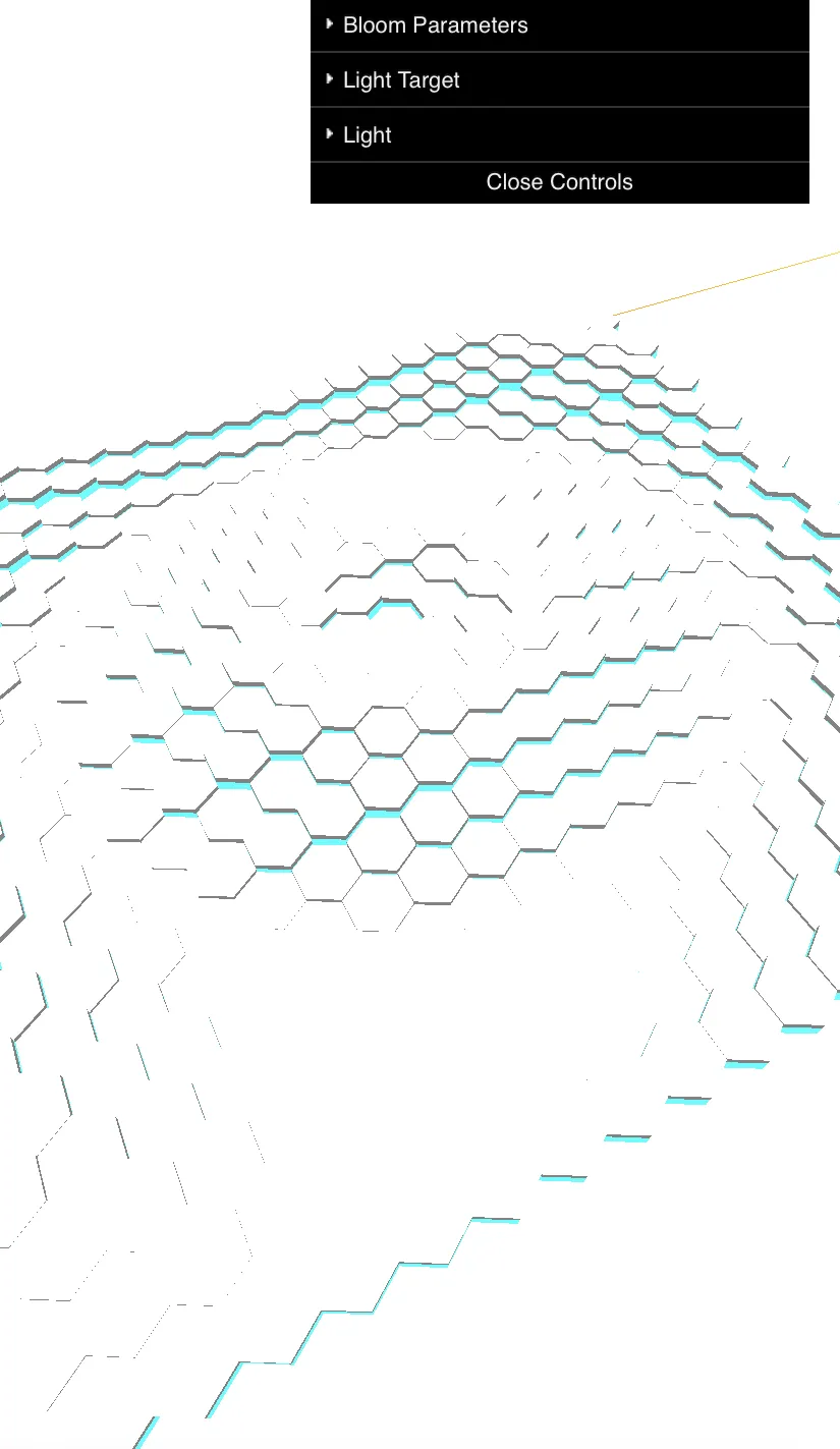 React 3d Hexagon Interactive Background